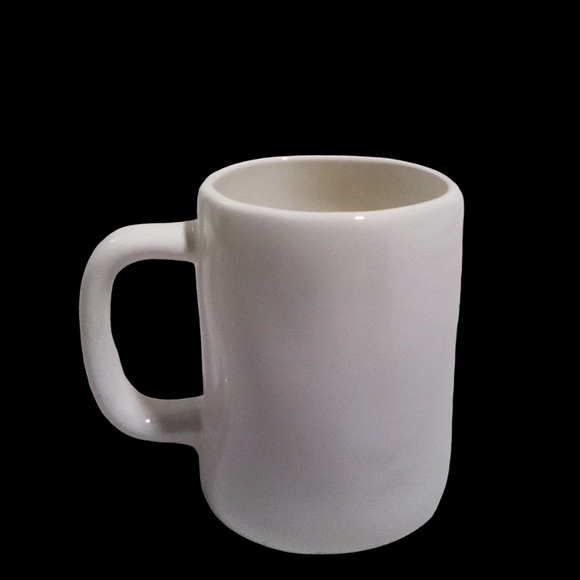 Rae DunnWhite Ceramic Mug with Handwritten Text BORED - Picture 3 of 5